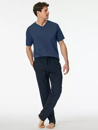SCHIESSER | Pantalón de pijama MIX + RELAX | blau